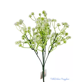 Műzöld művirágos csokor 30 cm - Fehér