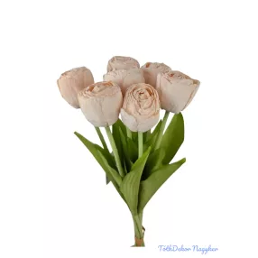 Szárított hatású tulipán 7 szálas köteg 43cm - Barack