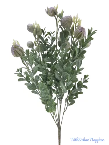 Műzöld bimbós csokor 53 cm - Lila