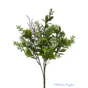 Vegyes műzöld csokor 40 cm - Fehér