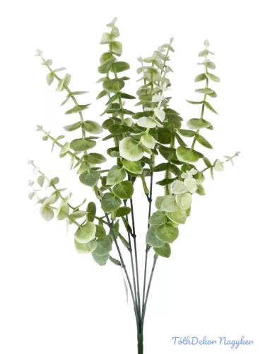 Műzöld eukaliptusz 38 cm - Fehér