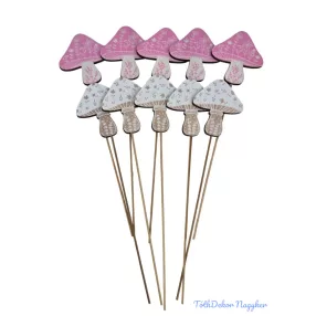 Fa betűző 10db/csomag - Virágmintás gomba