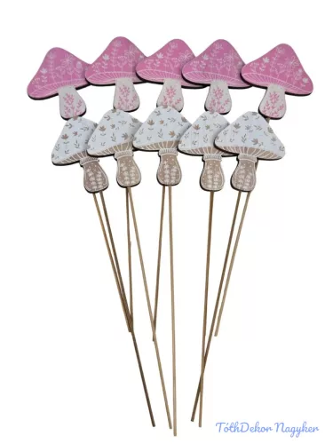 Fa betűző 10db/csomag - Virágmintás gomba