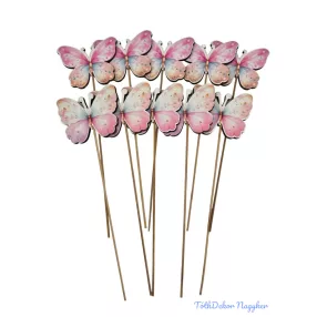 Fa betűző 10db/csomag - Szivárvány színű lepke