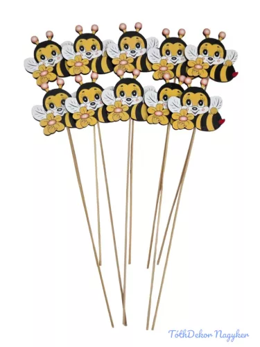 Fa betűző 10db/csomag - Mosolygós méhecske