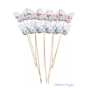 Fa betűző 10db/csomag - Virágmintás lepke