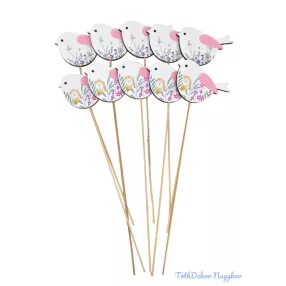 Fa betűző 10db/csomag - Virágmintás madár