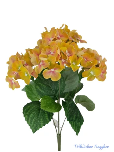 Real touch hortenzia csokor 33 cm - Sárga