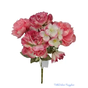 Nyílt virágú 5 fejes peonia csokor - Pink