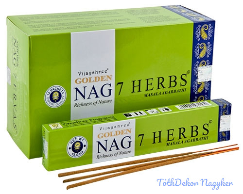 GOLDEN füstölő indiai maszala 15 g - Nag 7 Herbs