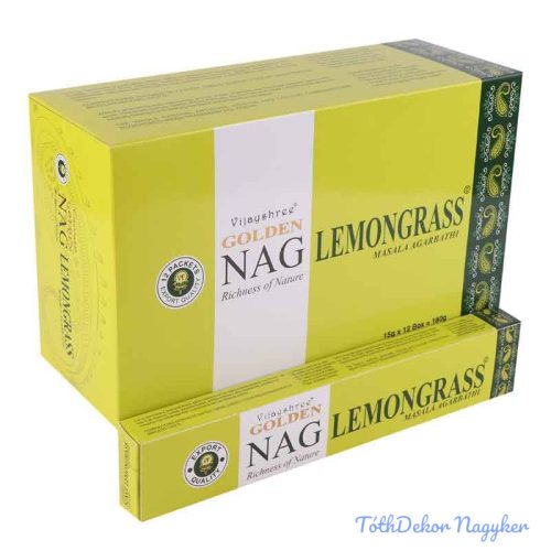 GOLDEN füstölő indiai maszala 15 g - Nag Lemongrass