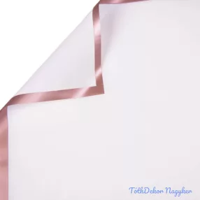 Rose gold keretes fólia ív 58x58cm 20db/cs - Fehér