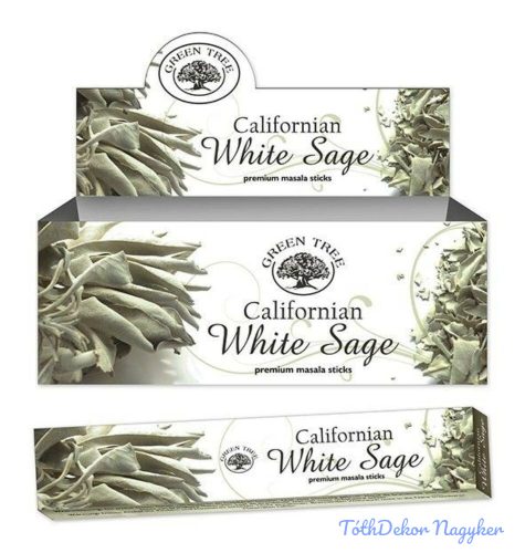 Green Tree Californian White Sage / Kaliforniai Fehér Zsálya füstölő indiai maszala 15 g
