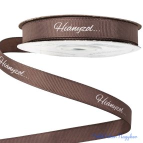   Hiányzol feliratos kegyeleti ripsz szalag 12mm x 20m - Sötét Bézs