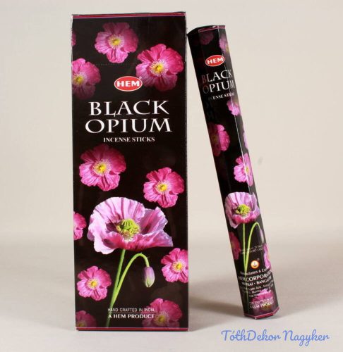 HEM Black Opium / Fekete Ópium füstölő hexa indiai 20 db