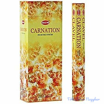 HEM Carnation / Szegfű füstölő hexa indiai 20 db