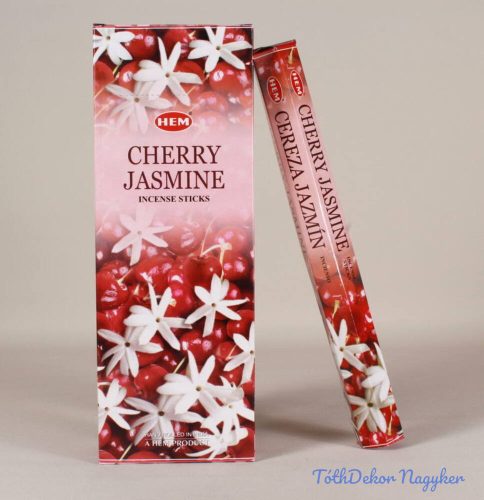 HEM Cherry Jasmine / Cseresznye Jázmin füstölő hexa indiai 20 db