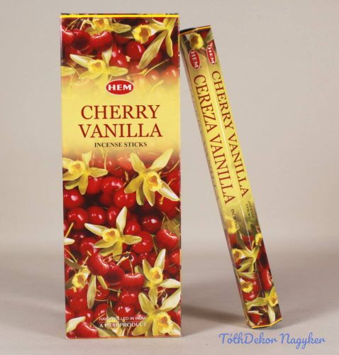 HEM Cherry Vanilla / Cseresznye Vanília füstölő hexa indiai 20 db