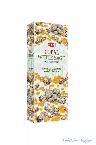 HEM hexa füstölő 20db Copal White Sage / Kopál Fehér Zsálya