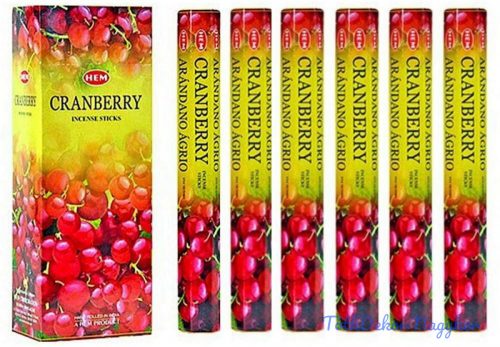 HEM Cranberry / Tőzegáfonya füstölő hexa indiai 20 db