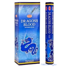   HEM Dragons Blood Blue / Kék Sárkányvér füstölő hexa indiai 20 db