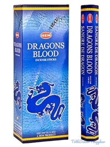 HEM Dragons Blood Blue / Kék Sárkányvér füstölő hexa indiai 20 db