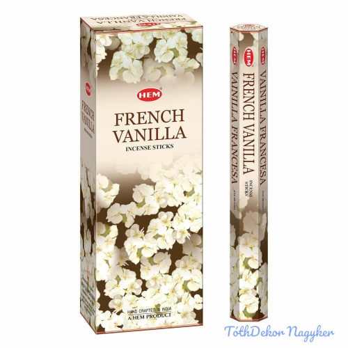 HEM French Vanilla / Francia Vanília füstölő hexa indiai 20 db