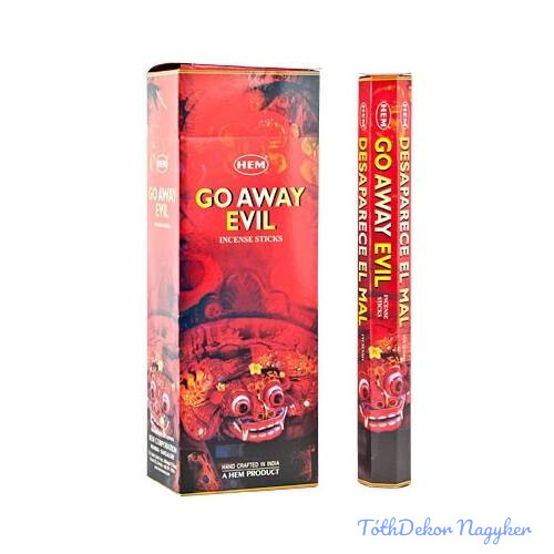 HEM Go Away Evil / Gonoszűző füstölő hexa indiai 20 db