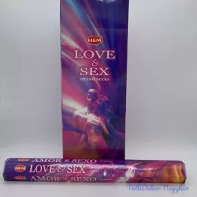  HEM Love and Sex / Szerelem és Szex füstölő hexa indiai 20 db