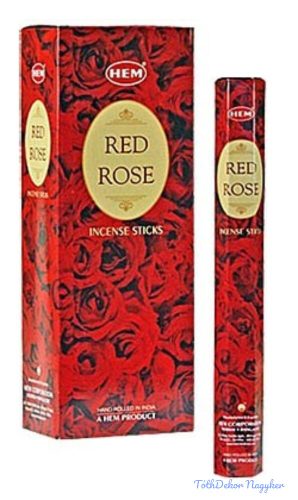 HEM Red Rose / Vörös Rózsa füstölő hexa indiai 20 db