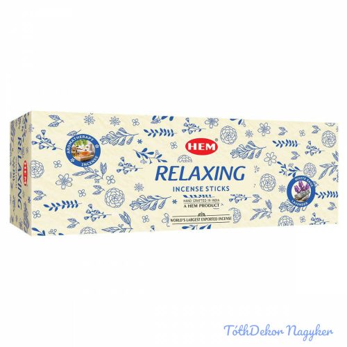 HEM Relaxing Aromatherapy / Relaxáló füstölő hexa indiai 20 db