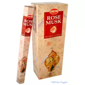 HEM Rose Musk / Pézsma Rózsa füstölő hexa indiai 20 db