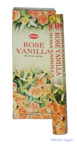 HEM Rose Vanilla / Rózsa Vanília füstölő hexa indiai 20 db