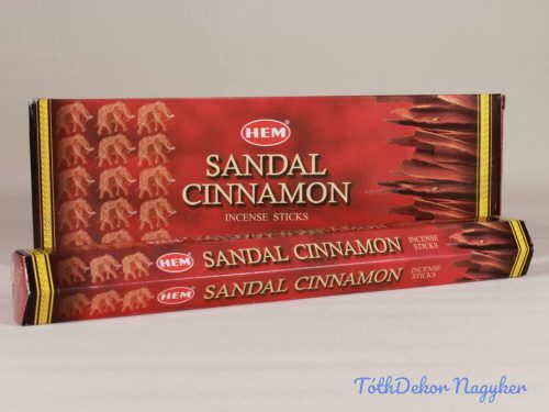 HEM Sandal Cinnamon / Szantál Fahéj füstölő hexa indiai 20 db