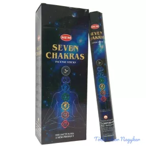 HEM Seven Chakra / Hét Csakra füstölő hexa indiai 20 db