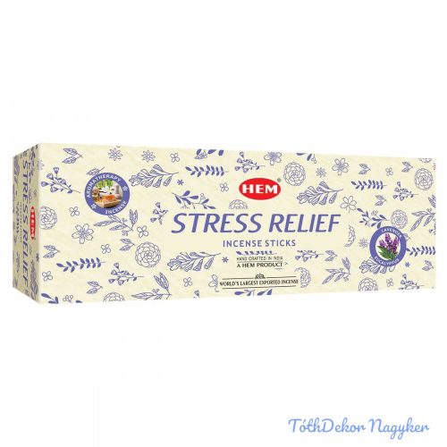 HEM Stress Relief Aromatherapy / Stresszoldó füstölő hexa indiai 20 db