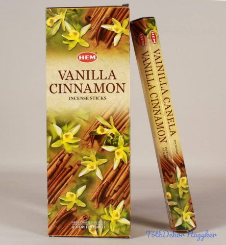 HEM Vanilla Cinnamon / Vanília Fahéj füstölő hexa indiai 20 db