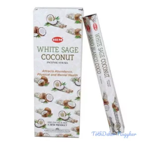   HEM hexa füstölő 20db White Sage Coconut / Fehér Zsálya Kókusz
