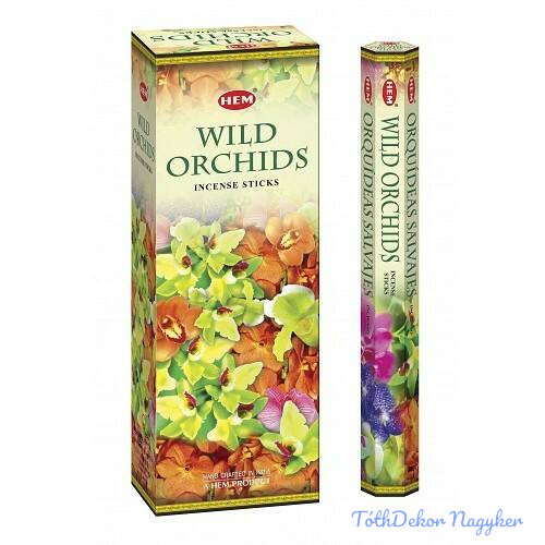 HEM Wild Orchids / Vad Orchidea füstölő hexa indiai 20 db