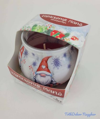 Illatos poharas gyertya 70g illatmécses - Karácsonyi manó