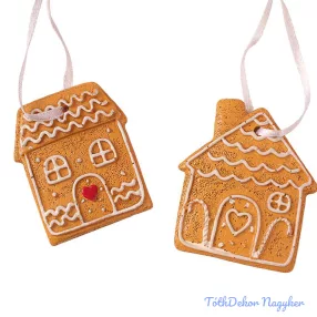 Mézeskalács házikó polirezin 2db/csomag 5x6cm