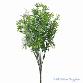 Műzöld 7 ágú dekor bokor 34cm - Középzöld