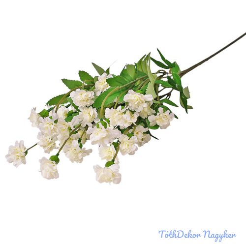 Kerti szegfű ág 70cm - Törtfehér