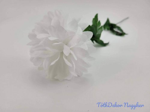 Krizantém szálas selyemvirág 50 cm - Fehér