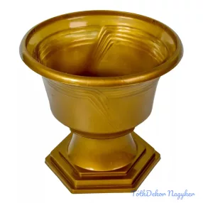 Műanyag nagy talpas tál D25cm M23cm - Arany