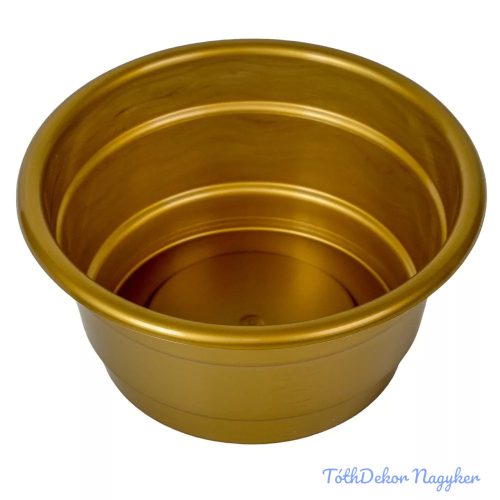 Műanyag tál kerek közepes D17cm M8cm - Arany