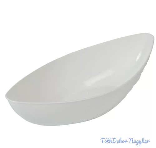 Műanyag tál alacsony ovális H31,5cm M7cm - Fehér