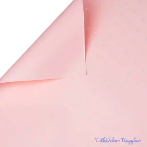   Pici pöttyös fólia tekercs 58cm x 10m - Púder rózsaszín