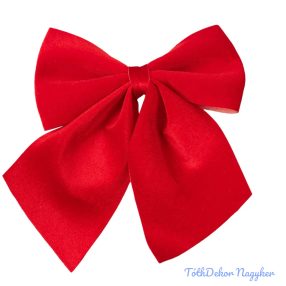 Elegáns bársony masni, 20 x 24cm - Piros