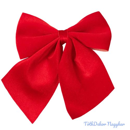 Elegáns bársony masni, 20 x 24cm - Piros